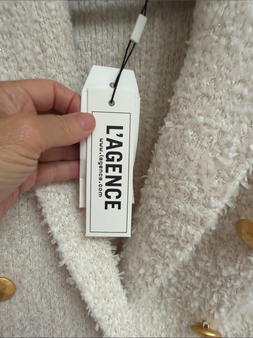L'AGENCE New with tags, Bethany Blazer with Gold Buttons - Picture 3 of 11